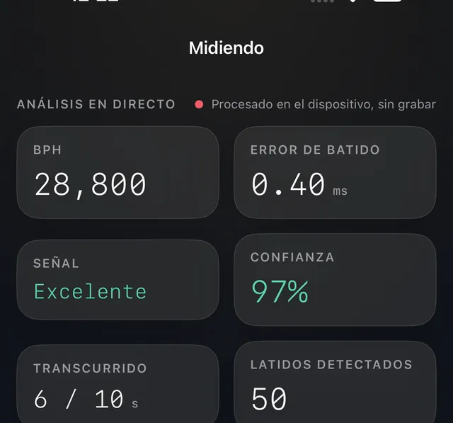 Análisis en directo