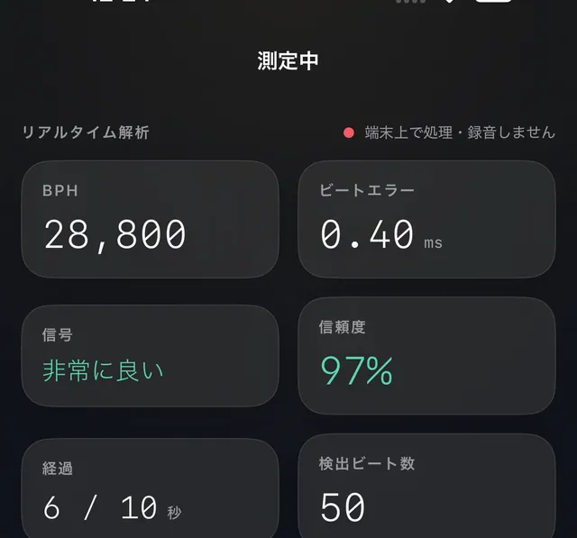 リアルタイム解析画面